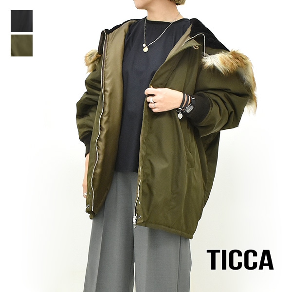 25AW】TICCA ティッカ ロングN2Bジャケット モッズコート TBEA-055