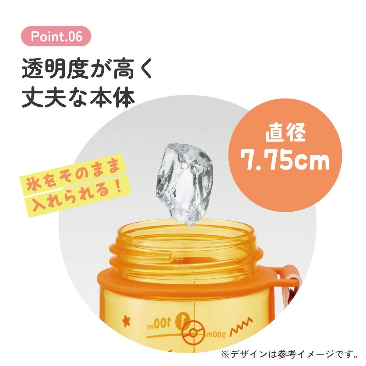ワンプッシュ ストロー ボトル 水筒 630ml 透明 クリア 子供 キッズ