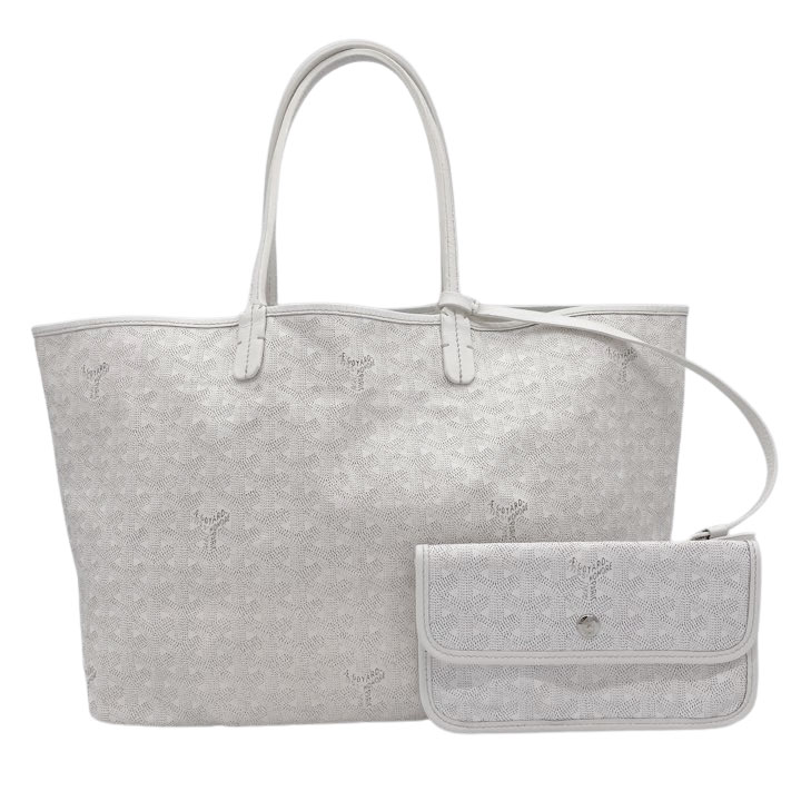 GOYARD ゴヤール サンルイPM トートバッグ PVC レザー ホワイト