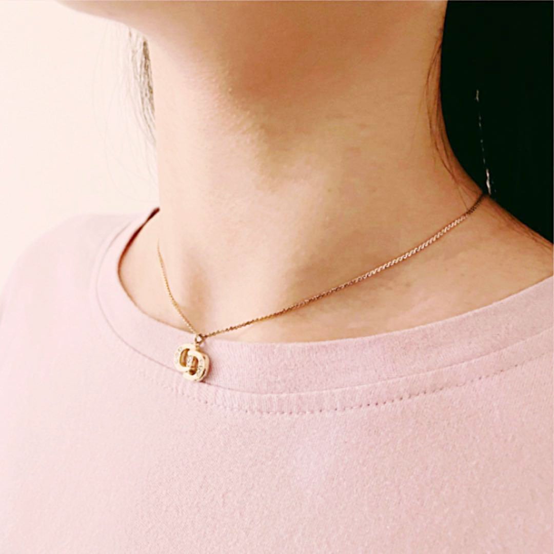 Christian Dior クリスチャン・ディオール ネックレス CDロゴ ライン