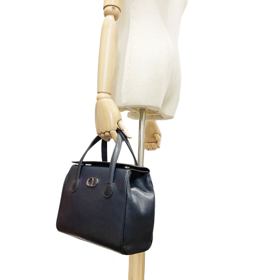 Christian Dior クリスチャンディオール ハンドバッグ CDロゴ レザー