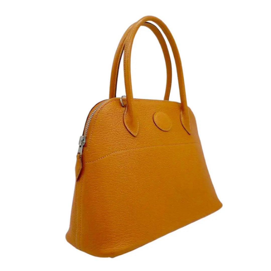 HERMES エルメス ボリード27 2WAYハンドバッグ シェーブル オレンジ系