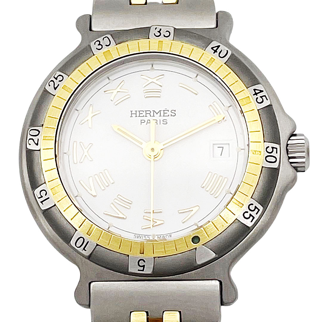 HERMES エルメス レディース腕時計 キャプテンニモ デイト クォーツ