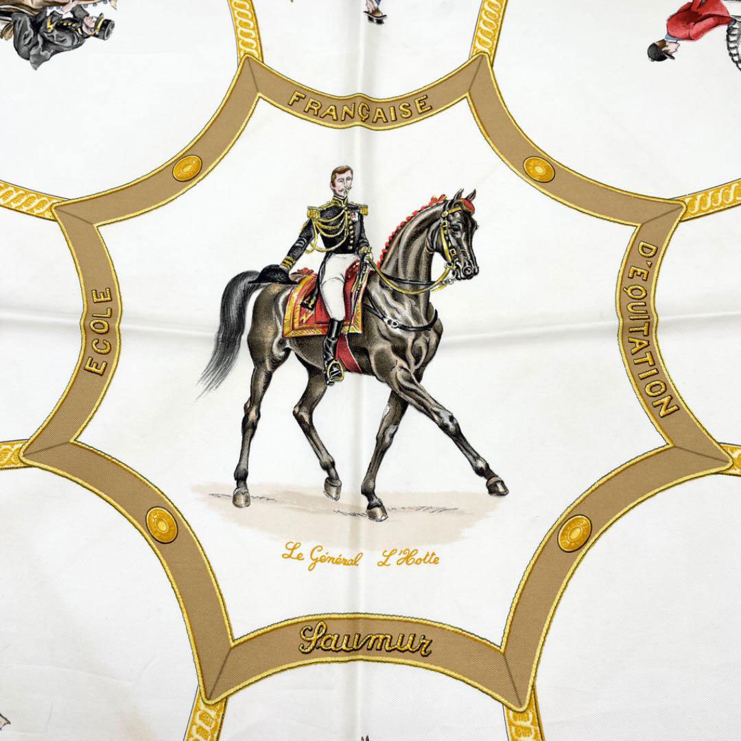 HERMES エルメス スカーフ カレ90 『ECOLE FRANCAISE D'EQUITATION