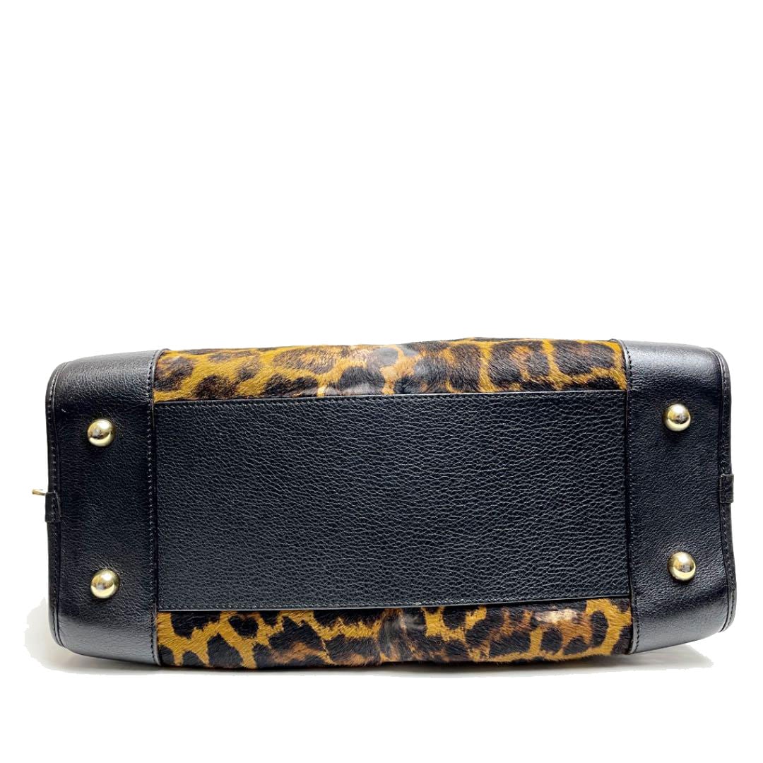 LOEWE ロエベ ハンドバッグ アマソナ36 ハラコ レオパード ヒョウ柄