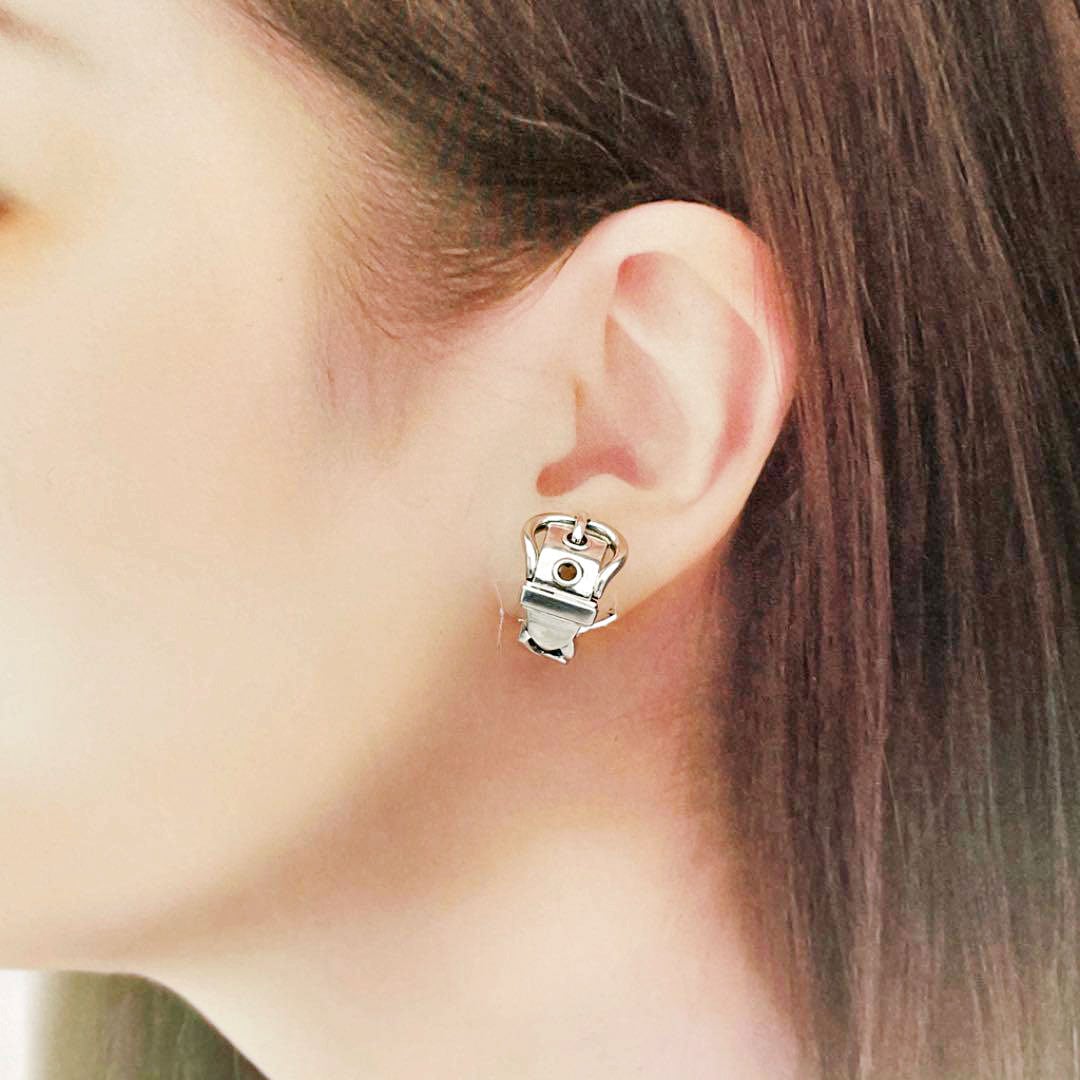 HERMES エルメス イヤリング ブックルセリエ ベルトモチーフ 925