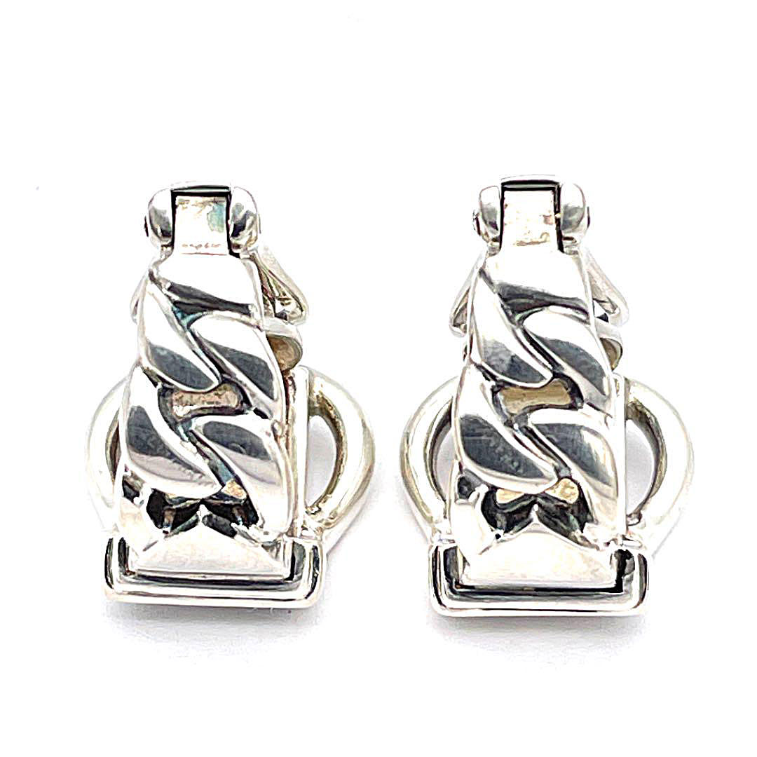 HERMES エルメス イヤリング ブックルセリエ ベルトモチーフ 925