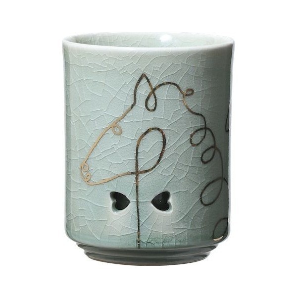 大堀相馬焼 松永窯 KACHI-UMA09 by廣瀬友子 二重湯呑み | すべての商品