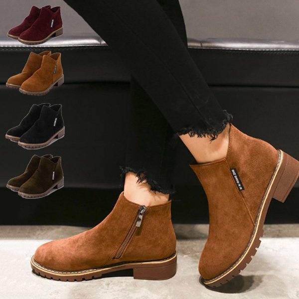 スエード調サイドジップショートブーツ | レディース,シューズ,ブーツ