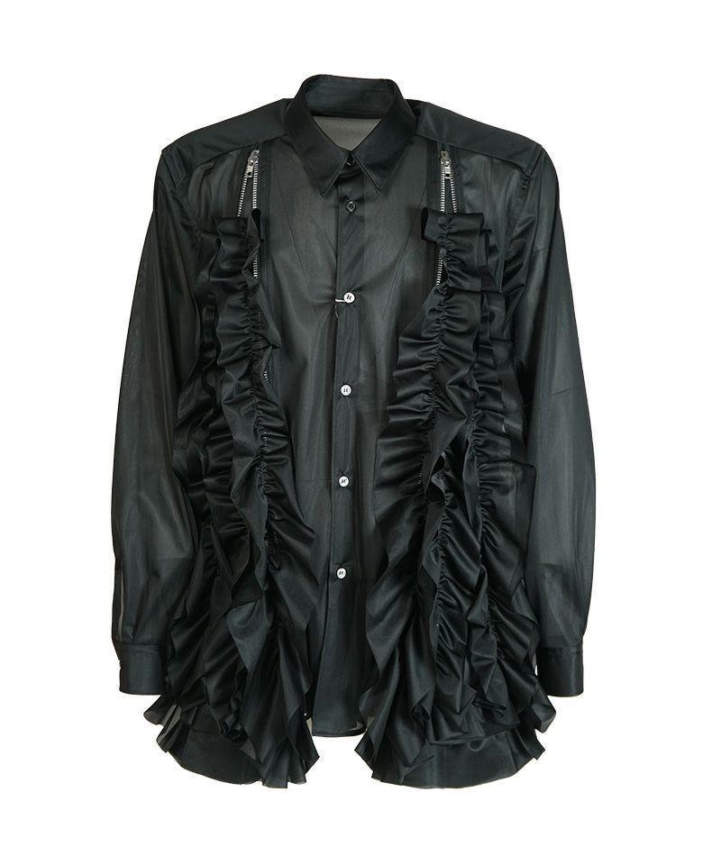 COMME des GARCONS HOMME PLUS＞ジップ フリル エステルトリコット