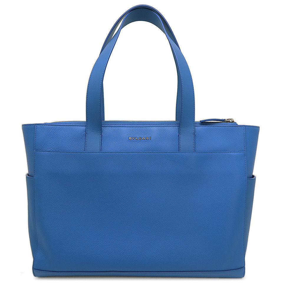 ブルガリ マン ラージ ホリゾンタル トートバッグ 291921 カーフレザー