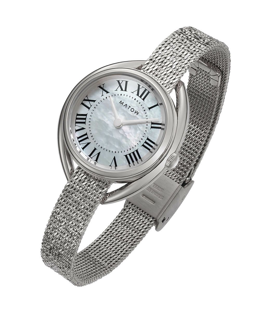 MATOW マトウ SHIKI ROUND SILVER 白亜 / 銀花 レディース 腕時計