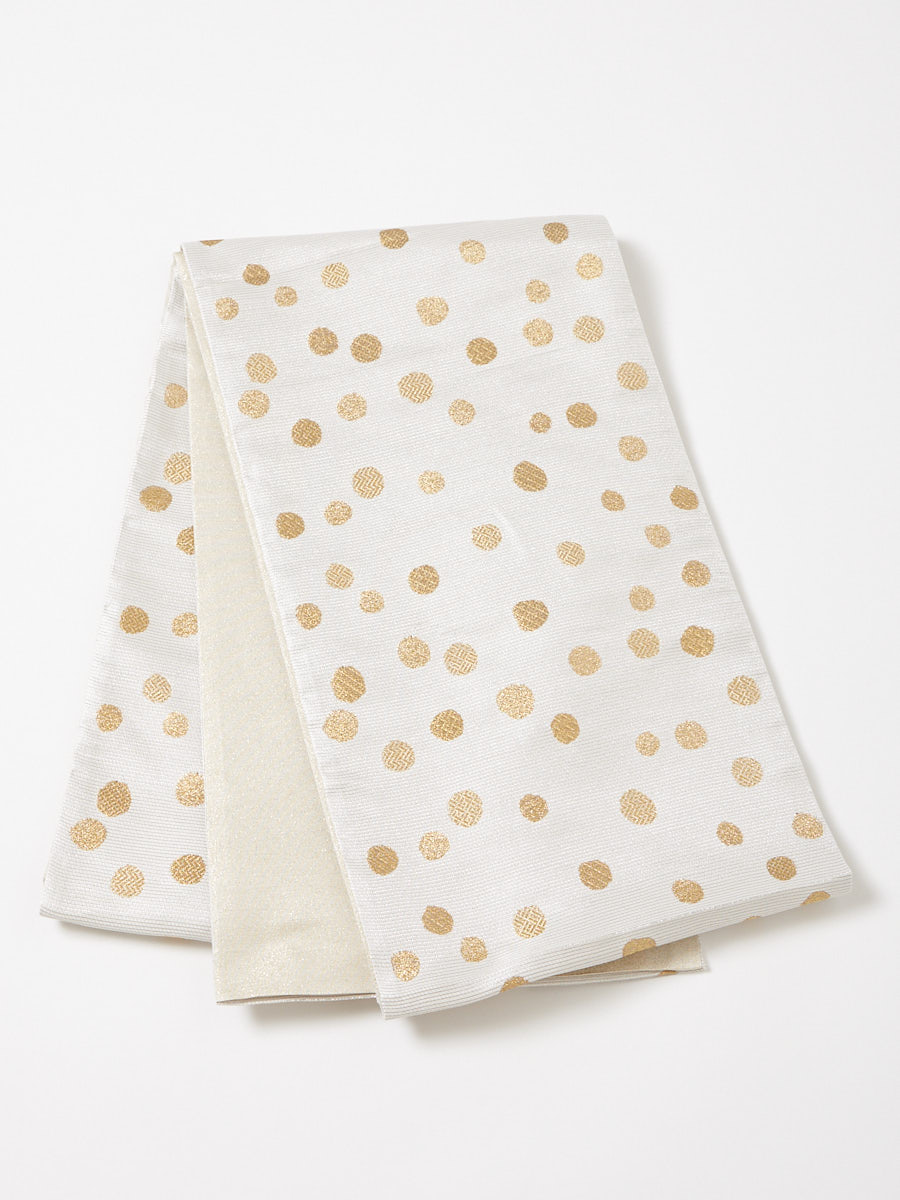 手書きドット袋帯(FREE オフホワイト): ふりふ ｜ミマツグループ