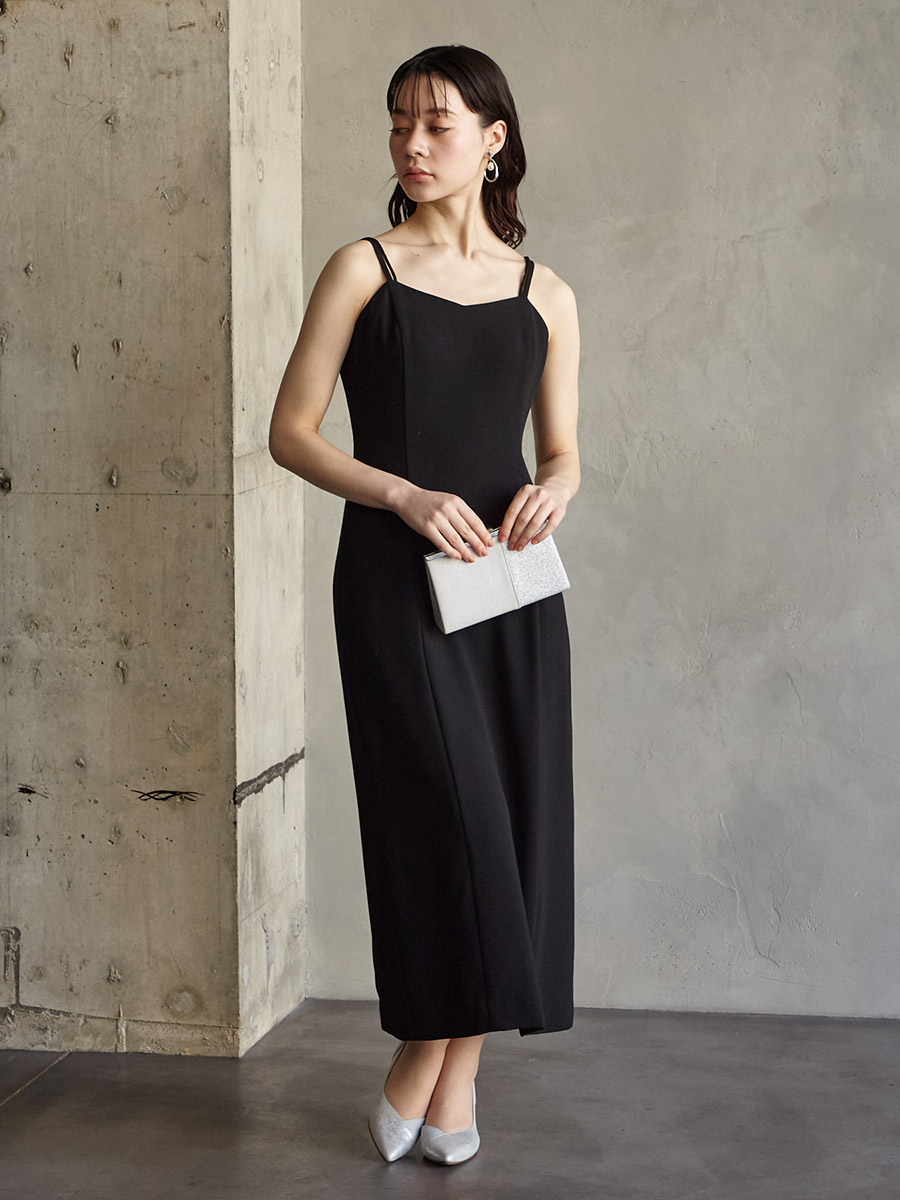 ダブルストラップキャミソールドレス(S ブラック): AIMER | エメ