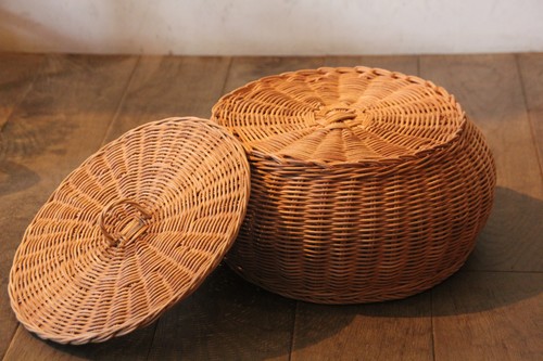 かご・バスケット・雑貨 - menui | 籐 丸ダルマ蓋つき