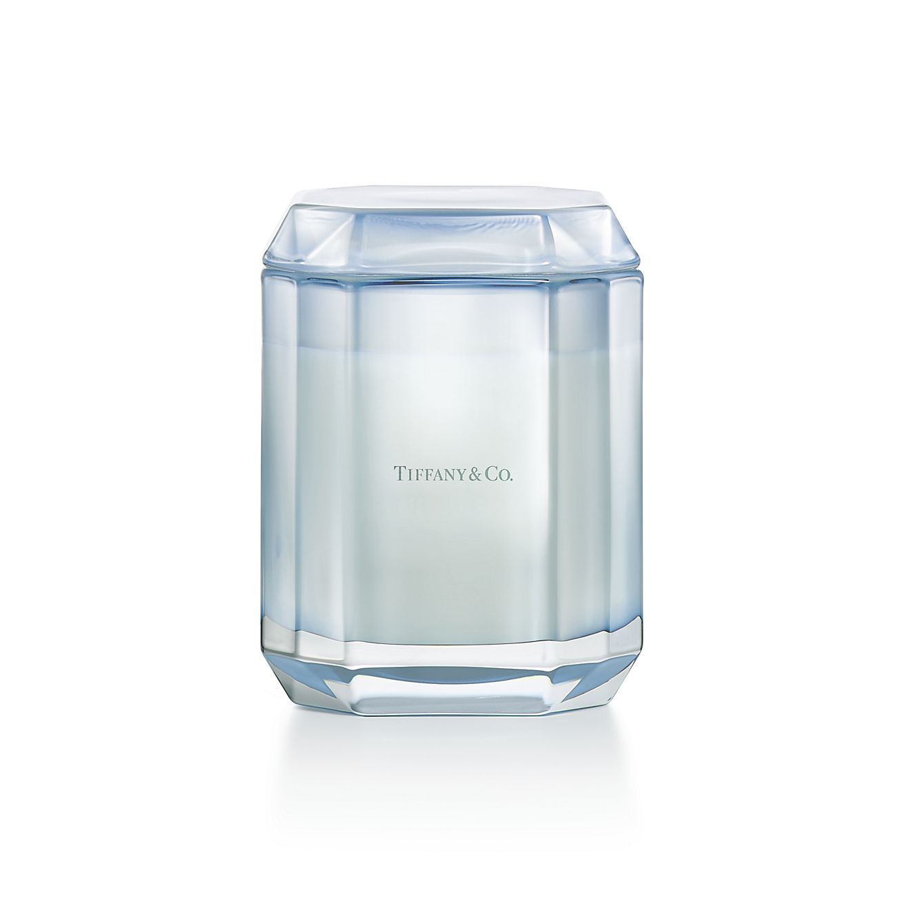 Tiffany Facets Blue is the Color of Love Candle in Tanzanite