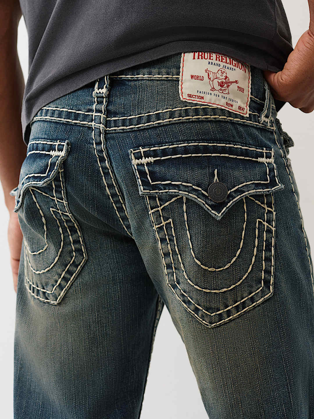 RICKY SUPER T DISTRESSED STRAIGHT JEAN 34