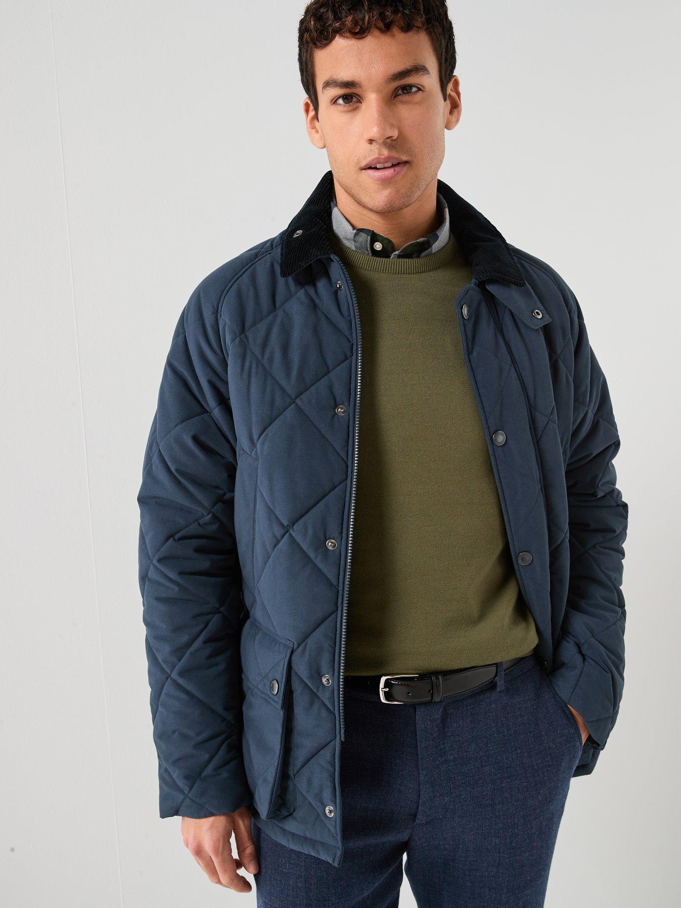 Barbour Hooded Bedale Padded Jacket - Navy | Very