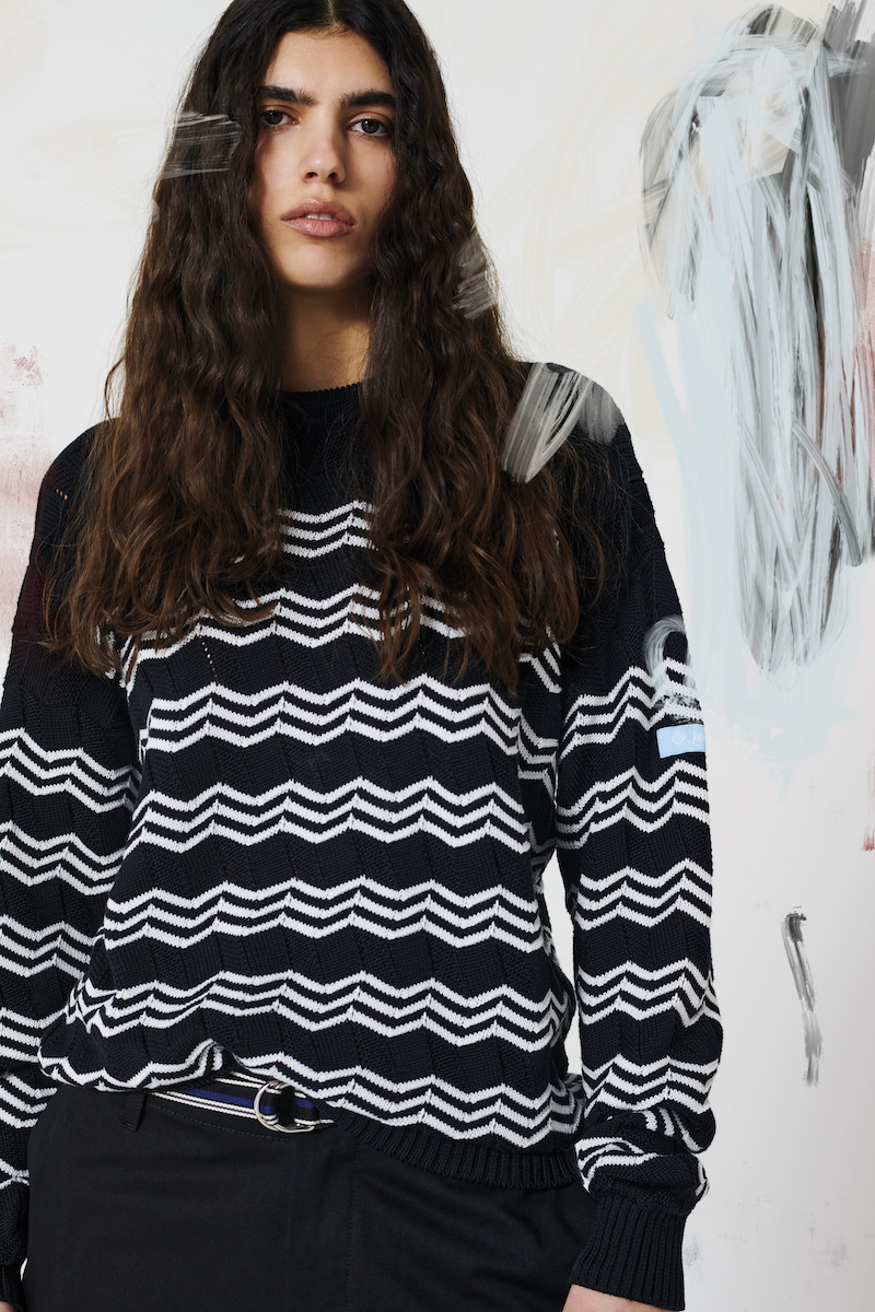 藤原ヒロシ×「ロロ・ピアーナ」の第2弾 上質なシルク混ボーダーニット