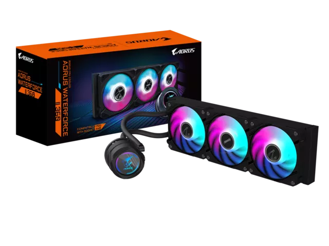 GIGABYTE AORUS WATERFORCE II 360 3連ファンラジエーター搭載 水冷CPU