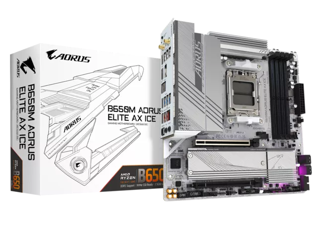 GIGABYTE B650M AORUS ELITE AX ICE AMD 600シリーズ Socket AM5対応
