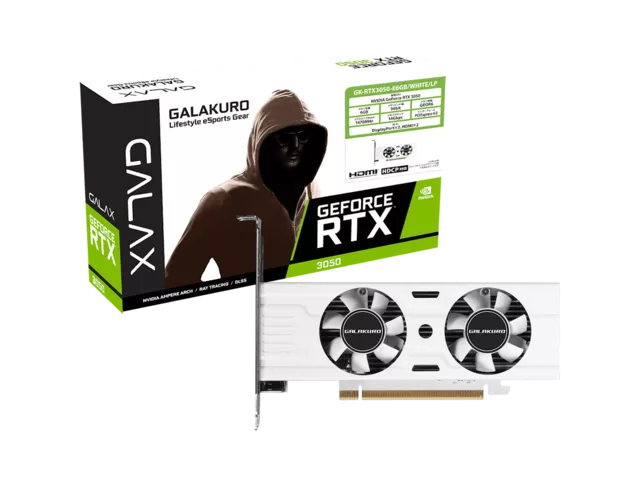 玄人志向 GK-RTX3050-E6GB/WHITE/LP GALAKURO GEFORCE RTX 3050 6GB 96