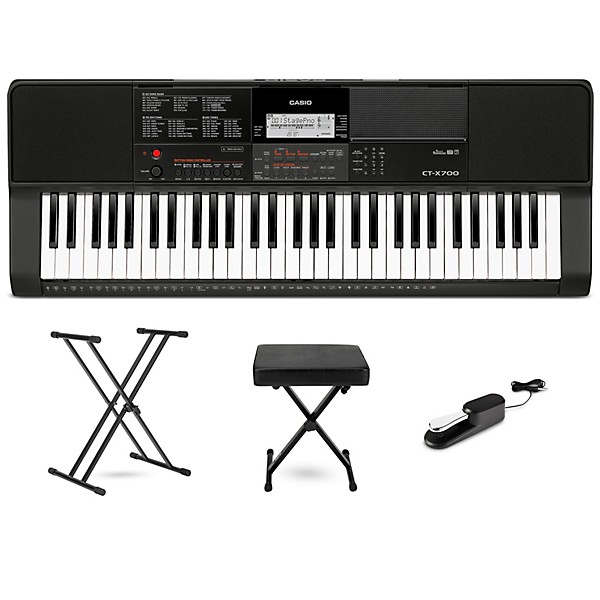 Casio CT-X700 61-Key Arranger Essentials Bundle Black | Guitar Center