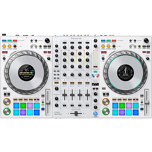 Pioneer DJ DDJ-FLX10-W 4-Channel Performance DJ Controller for