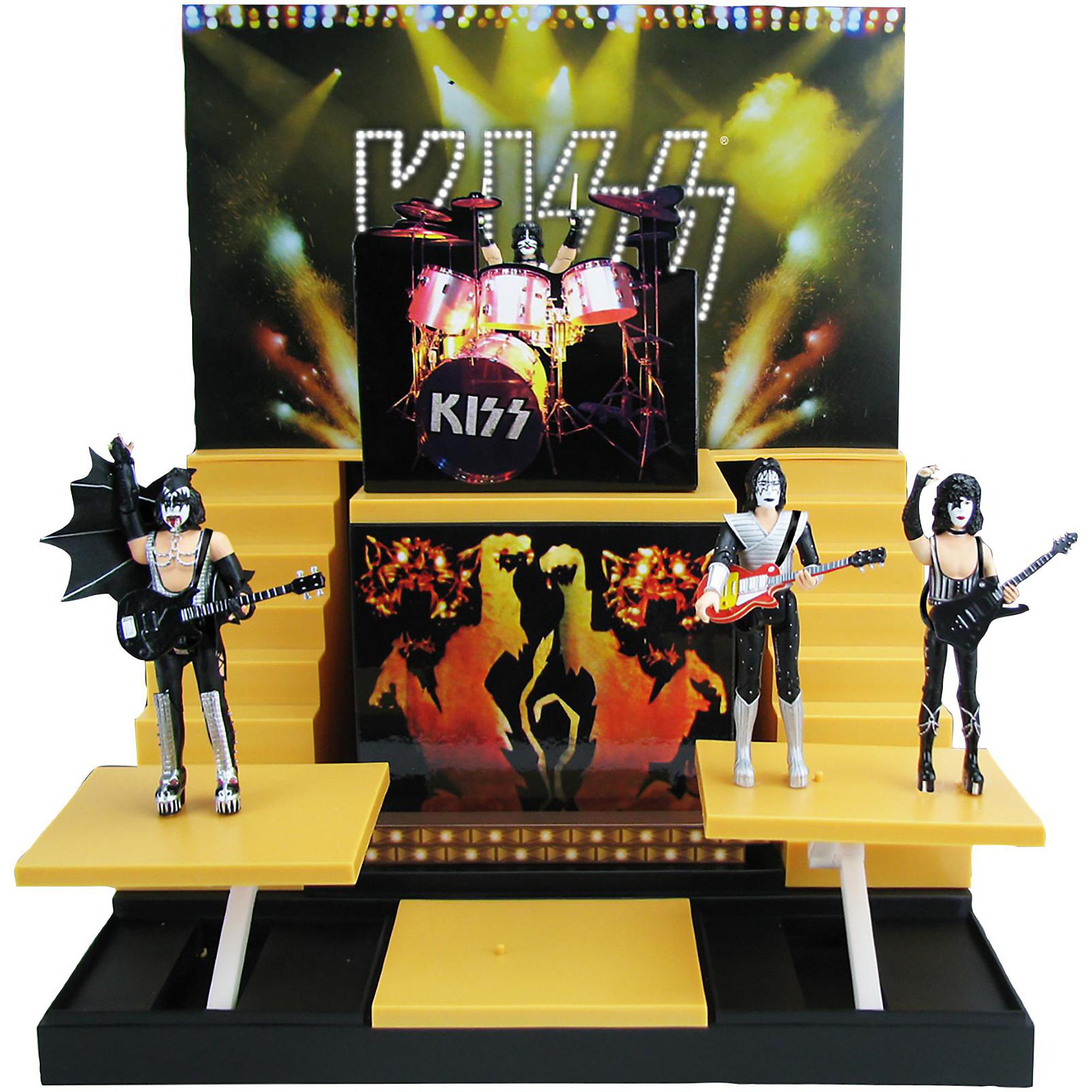 Open Box KISS Alive II Stage with 1:20 Scale Action Figures