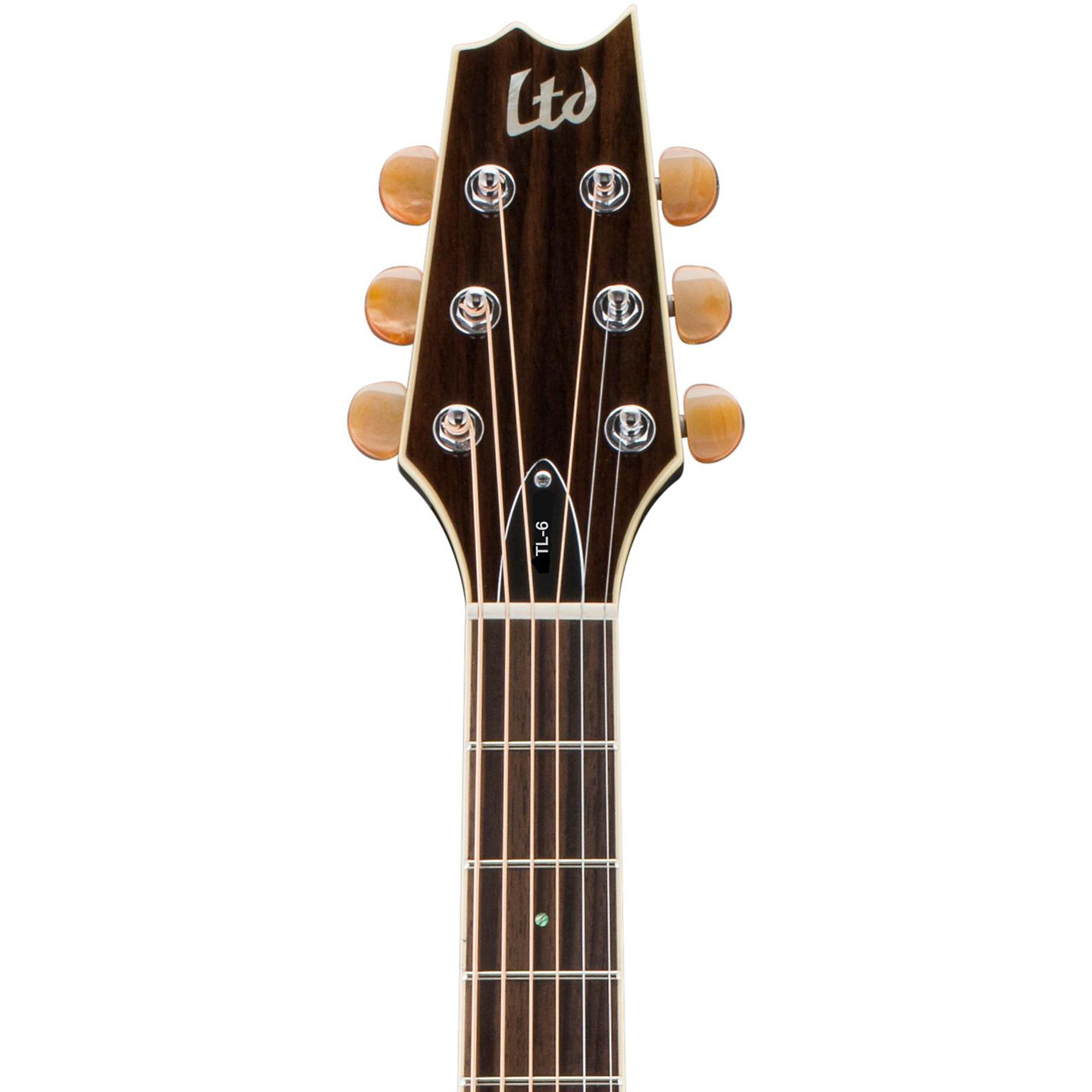 ESP LTD TL-6 Thinline Acoustic-Electric Guitar Black | Guitar Center