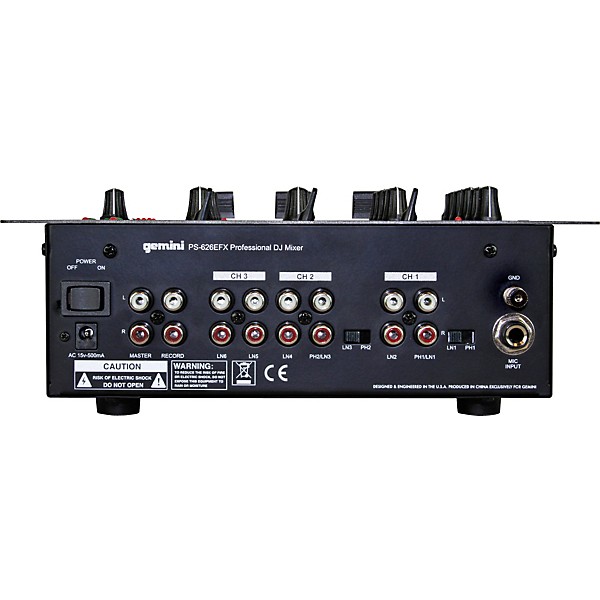 Gemini PS-626EFX 3-Channel DJ Mixer | Guitar Center