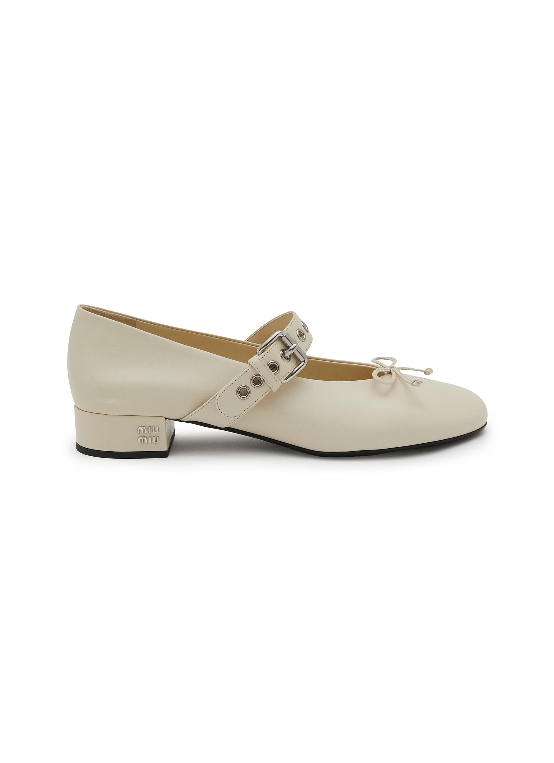 MIU MIU | 25 Leather Mary Jane Pumps | Women | Lane Crawford