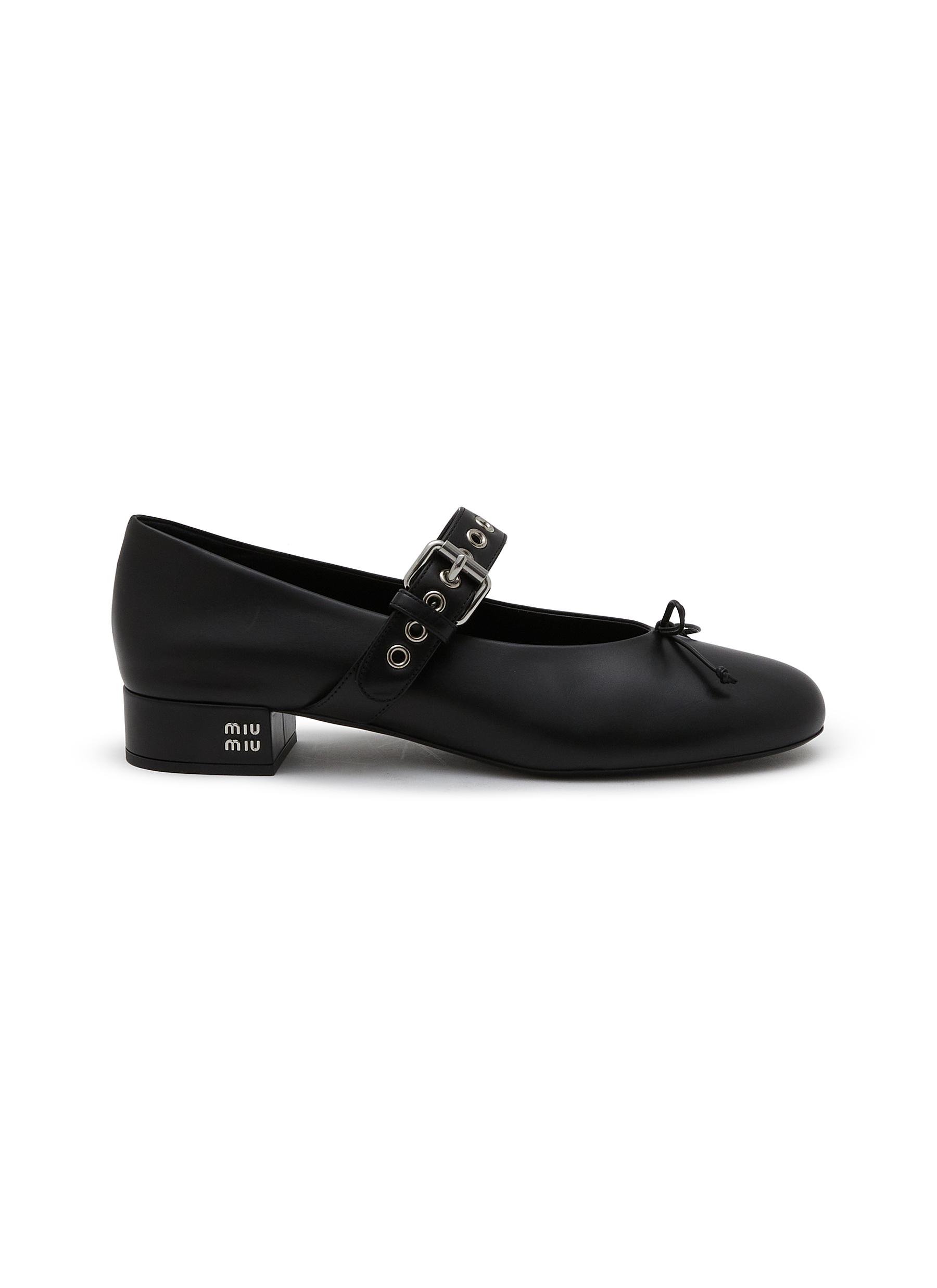 MIU MIU | 25 Leather Mary Jane Pumps | Women | Lane Crawford