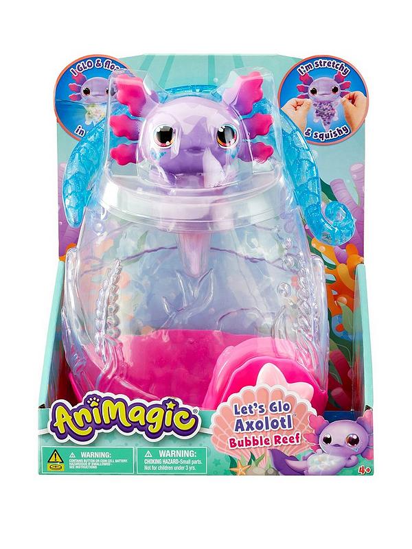 AniMagic Lets Glo Axolotl Bubble Reef Aquarium | Littlewoods