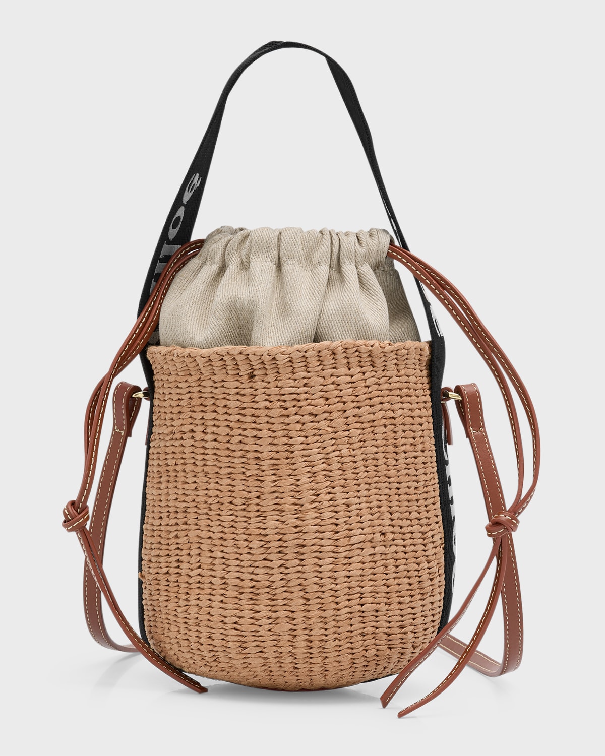 Woody Small Mifuko Basket Bag in Fair Trade Paper Embellished with
