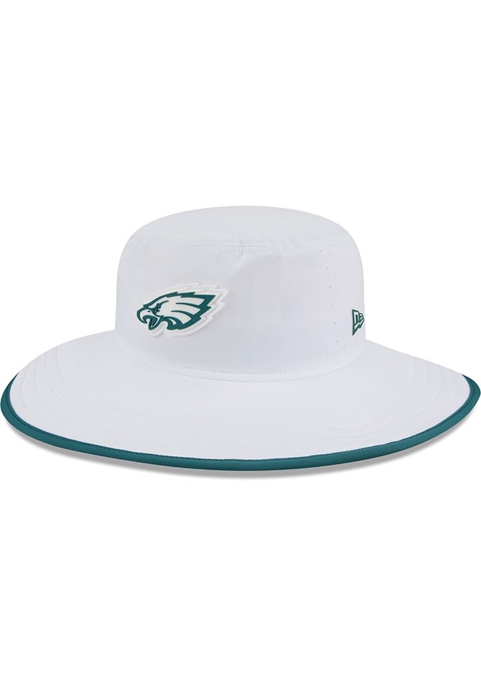 New Era Philadelphia Eagles White 2025 Training Camp Panama Bucket