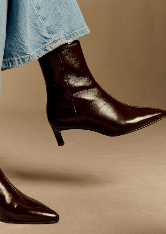 Garance Ankle Boots - Patent String - Bovine leather - Sézane