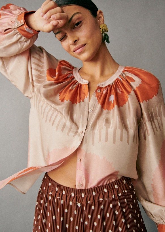 Lealys Shirt - Ecru - Viscose ECOVERO™ LENZING™ - Sézane