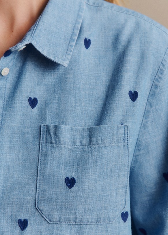 Tomboy Shirt - Blue - Organic Cotton - Sézane