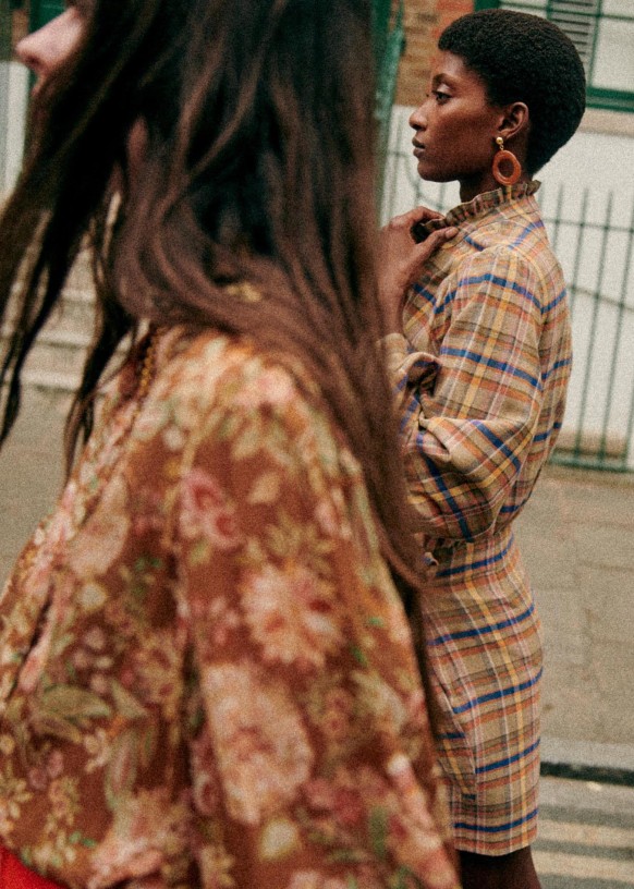 Capri Dress - Washington Check - Organic Cotton - Sézane