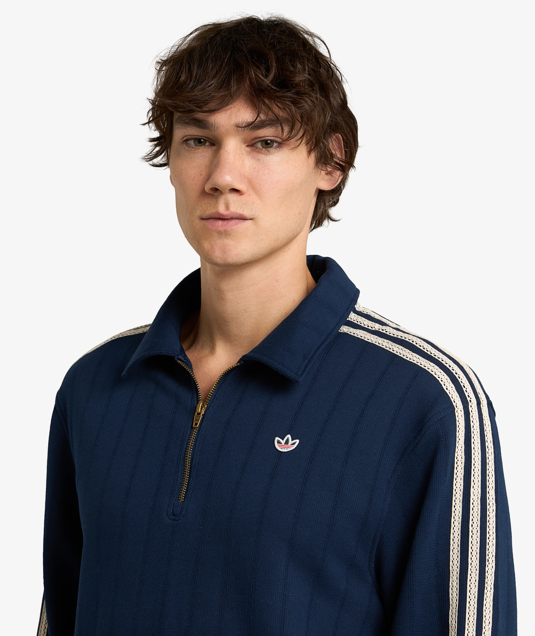 adidas 1/4 Zip Sweatshirt x CLOT by Edison Chen | Navy Blue | SVD USA