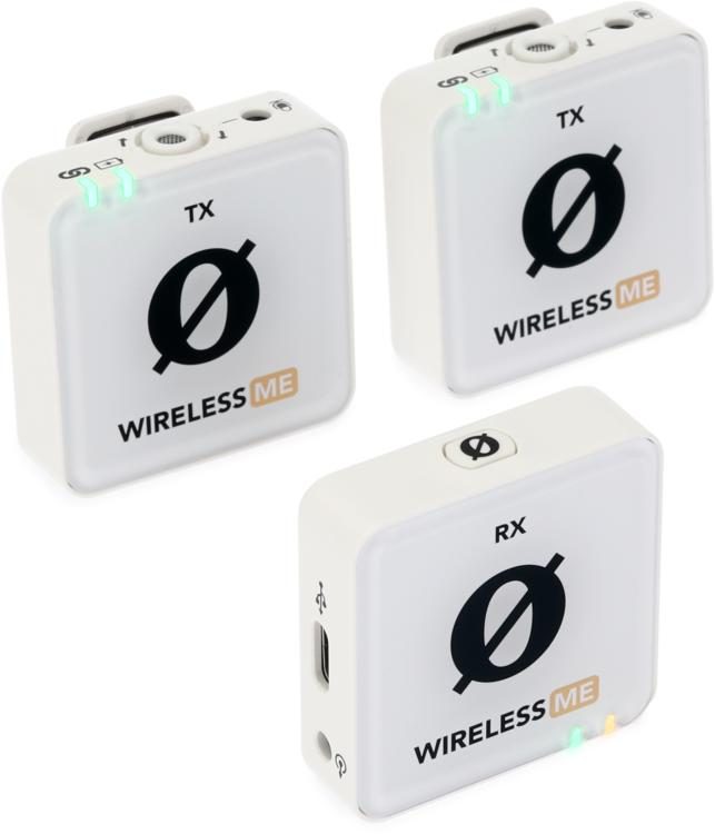 Rode Wireless ME Dual Clip-on Microphone System - White | Sweetwater