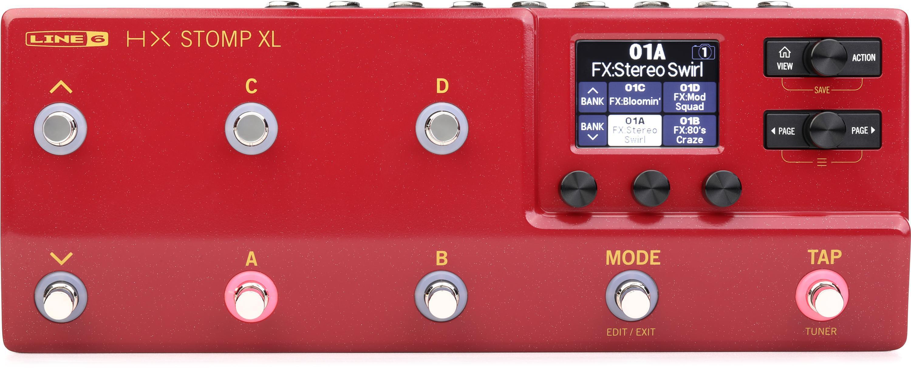 Line 6 HX Stomp XL Guitar Multi-effects Floor Processor - Burgundy