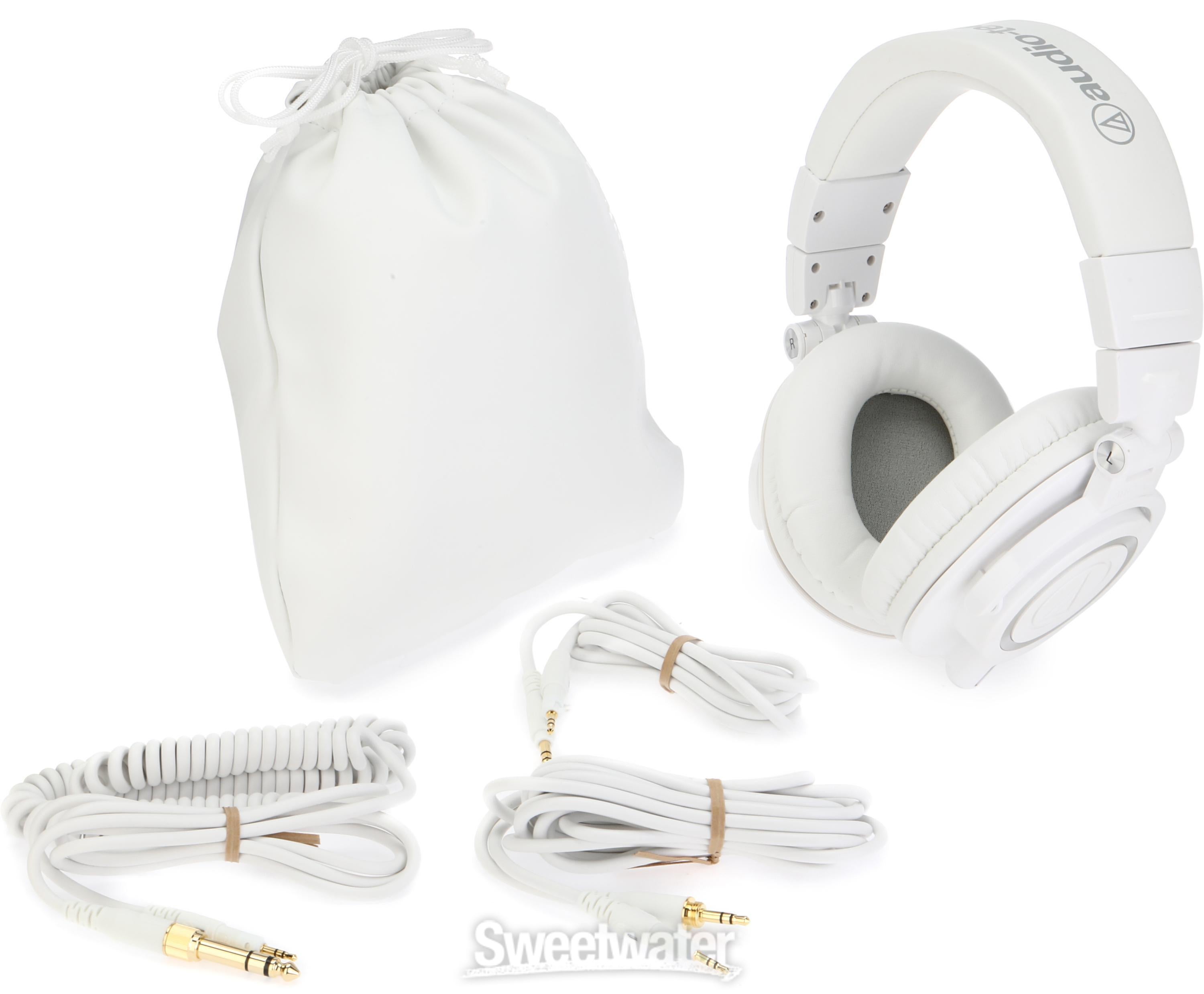 Audio-Technica ATH-M50xWH Studio Monitoring Headphones - White