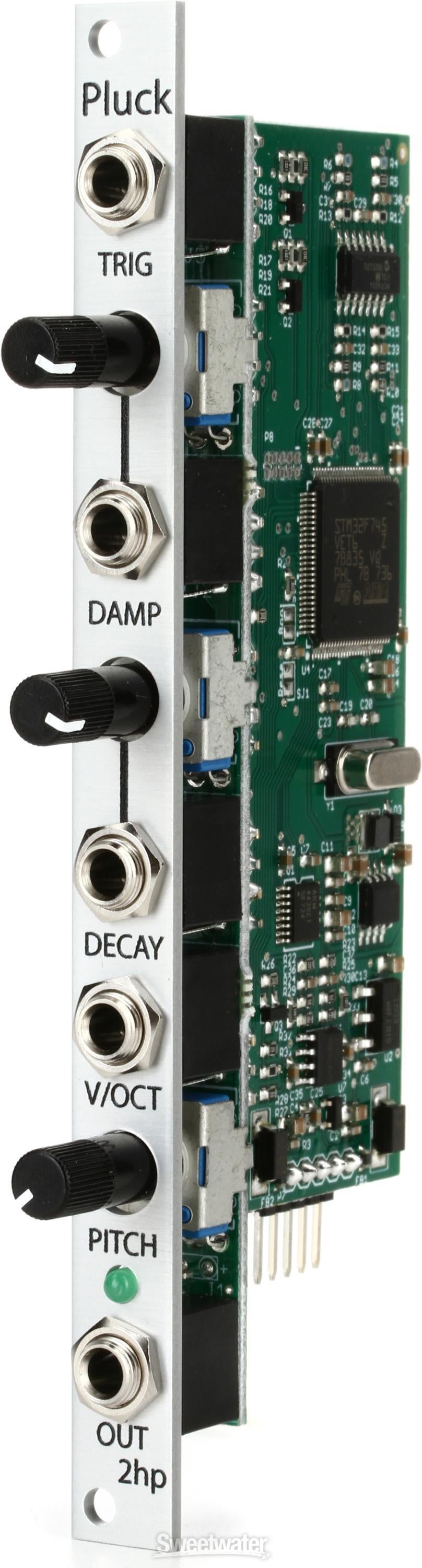 2HP Pluck Eurorack Karplus-Strong Module - Silver | Sweetwater