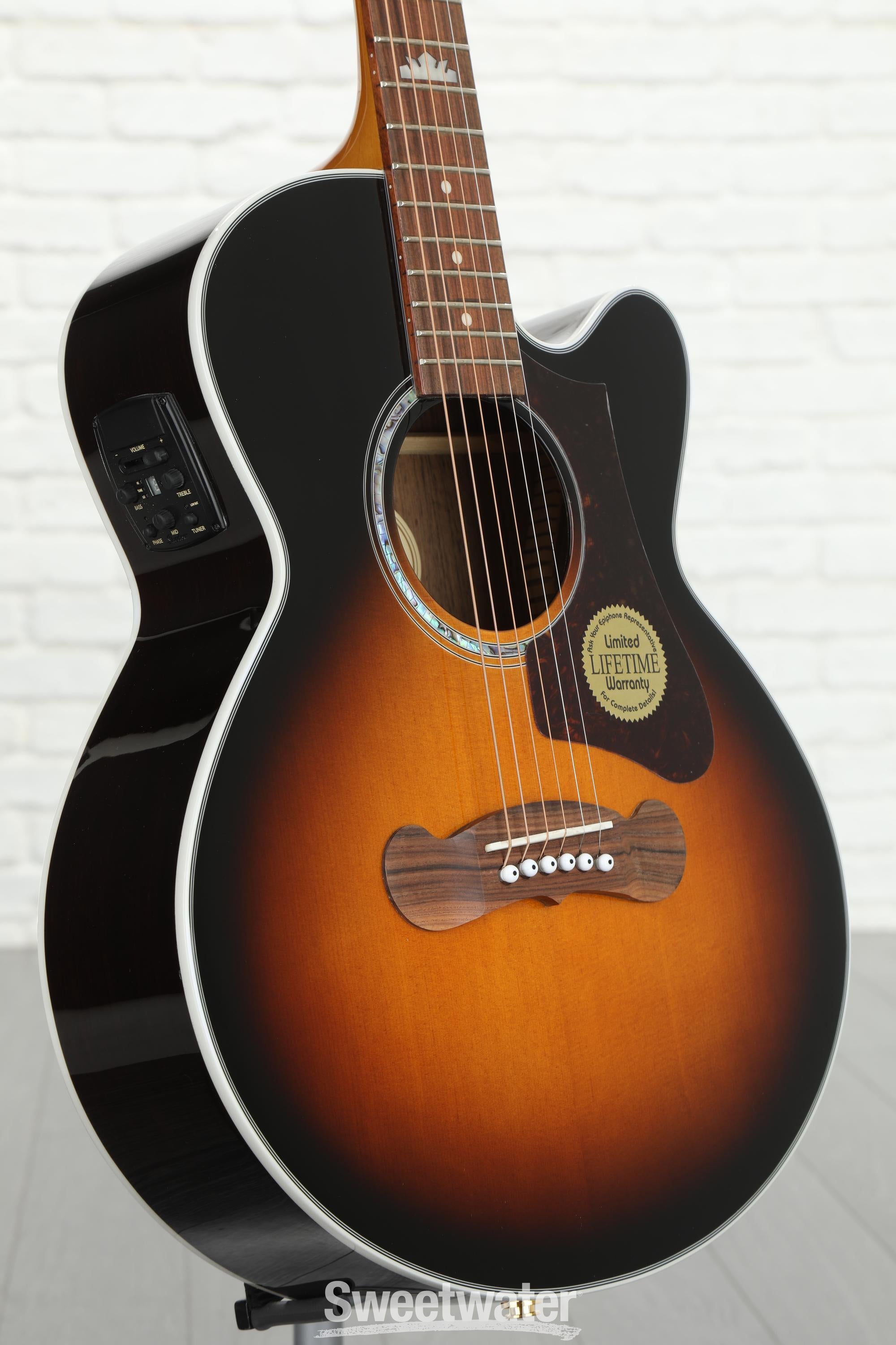 Epiphone J-200 EC Studio Parlor Acoustic-Electric Guitar - Vintage