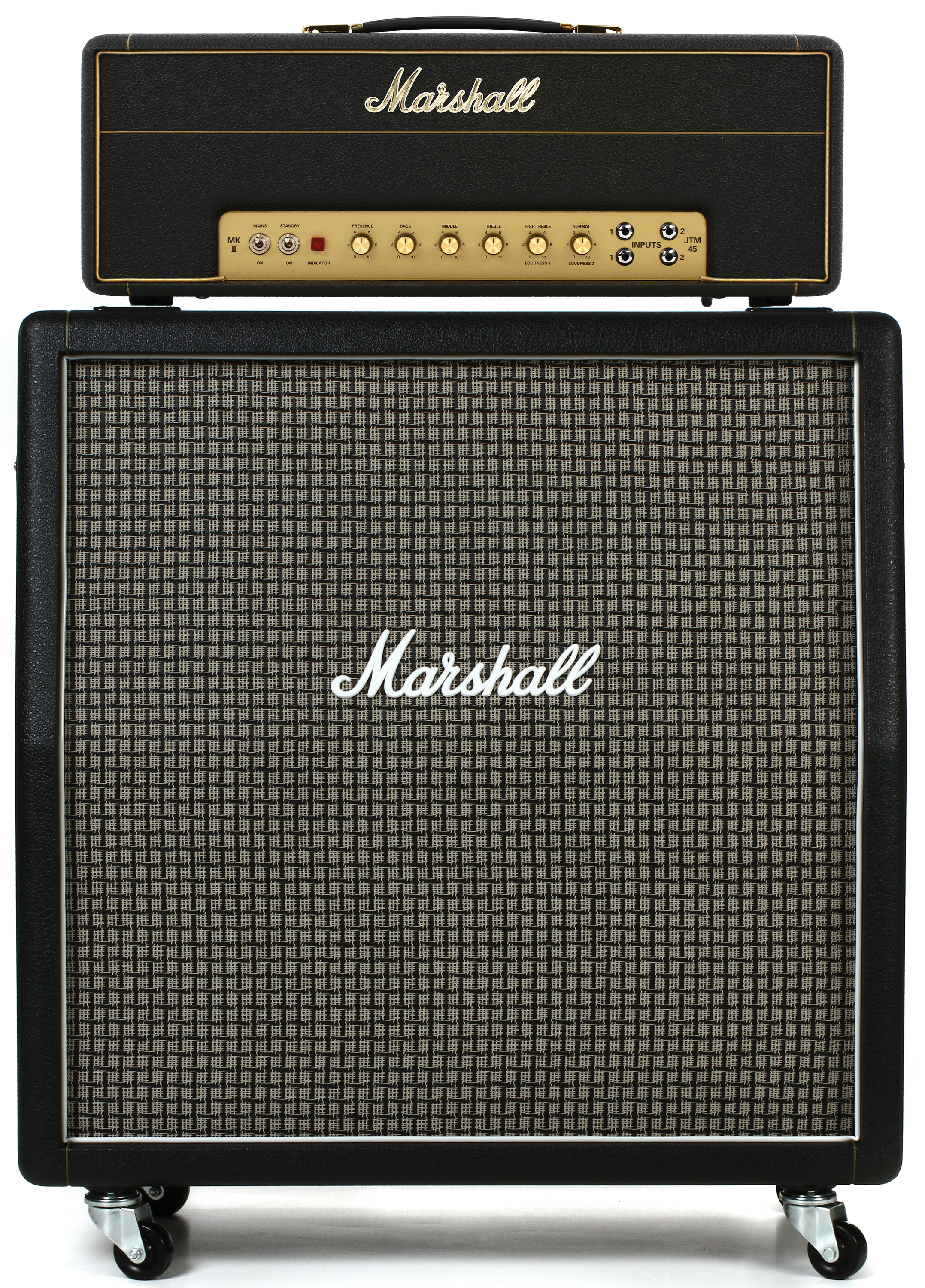 Marshall JTM45 2245 30-watt Plexi Tube Head and 1960AX 100-watt