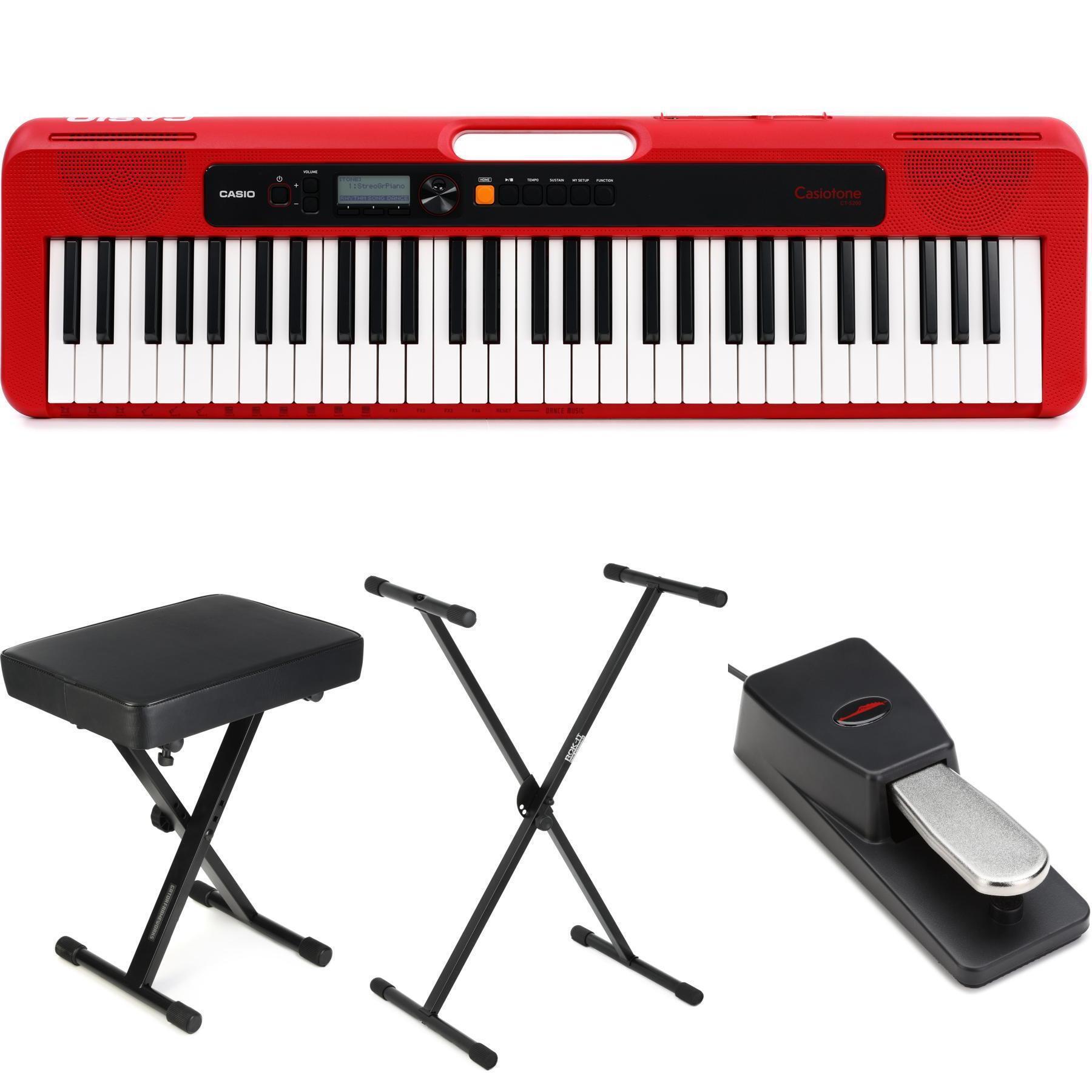 Casio Casiotone CT-S200 61-key Portable Arranger Keyboard - Red