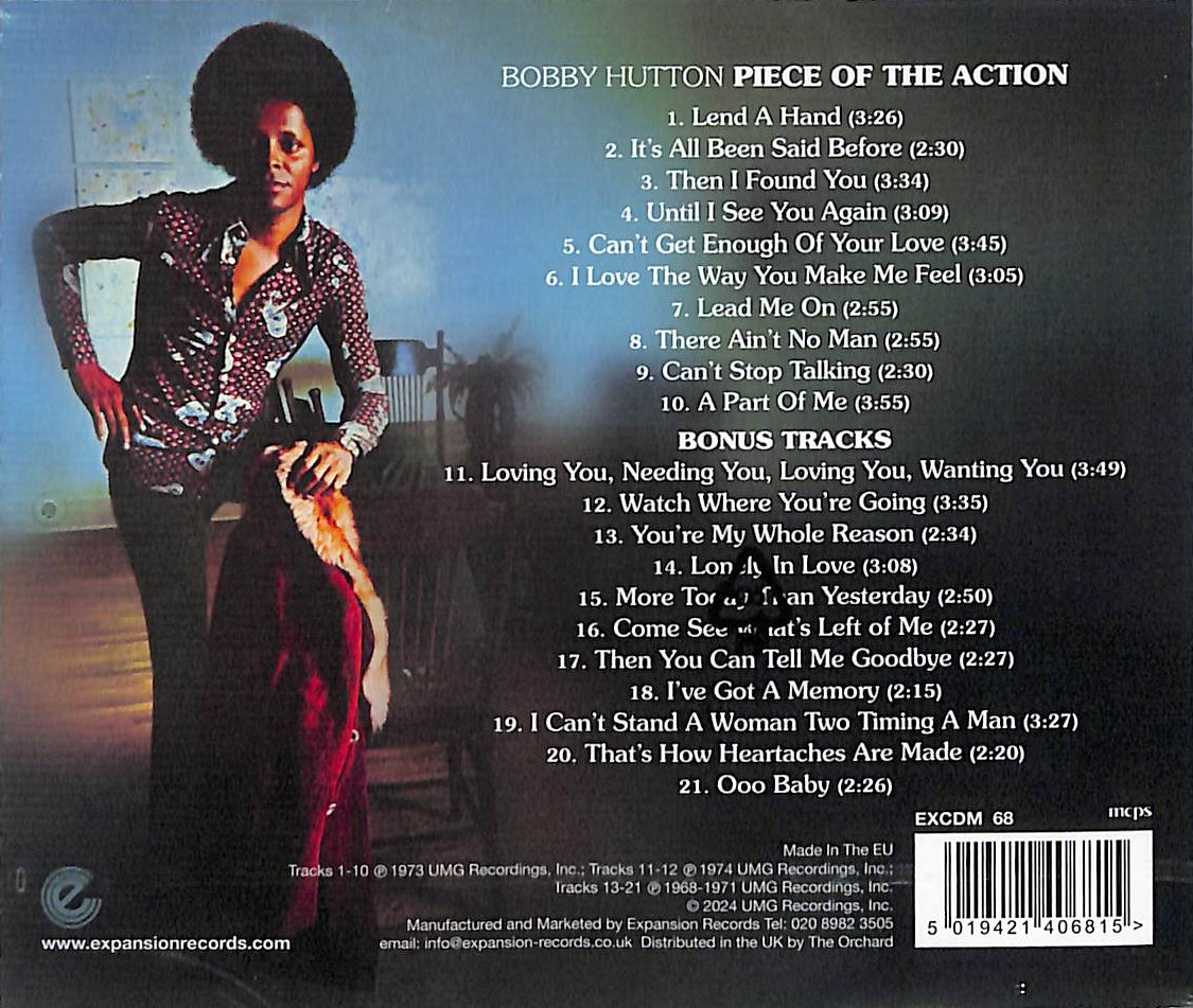 芽瑠璃堂 ＞ BOBBY HUTTON 『Piece Of The Action (直輸入盤)』EXCDM068