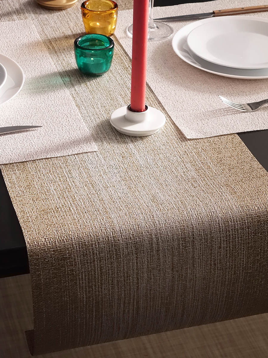 チルウィッチ テーブルランナーゴールドの絣のグラデーション